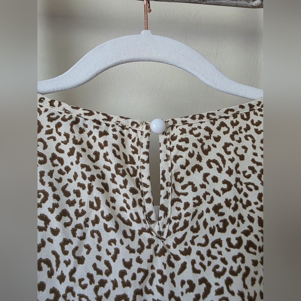 ⭐️40% Off⭐️ Prettygarden Boho Leopard Print Puff Sleeve Dress - Picture 11 of 14